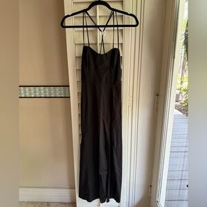 Zara Black linen Maxi Dress